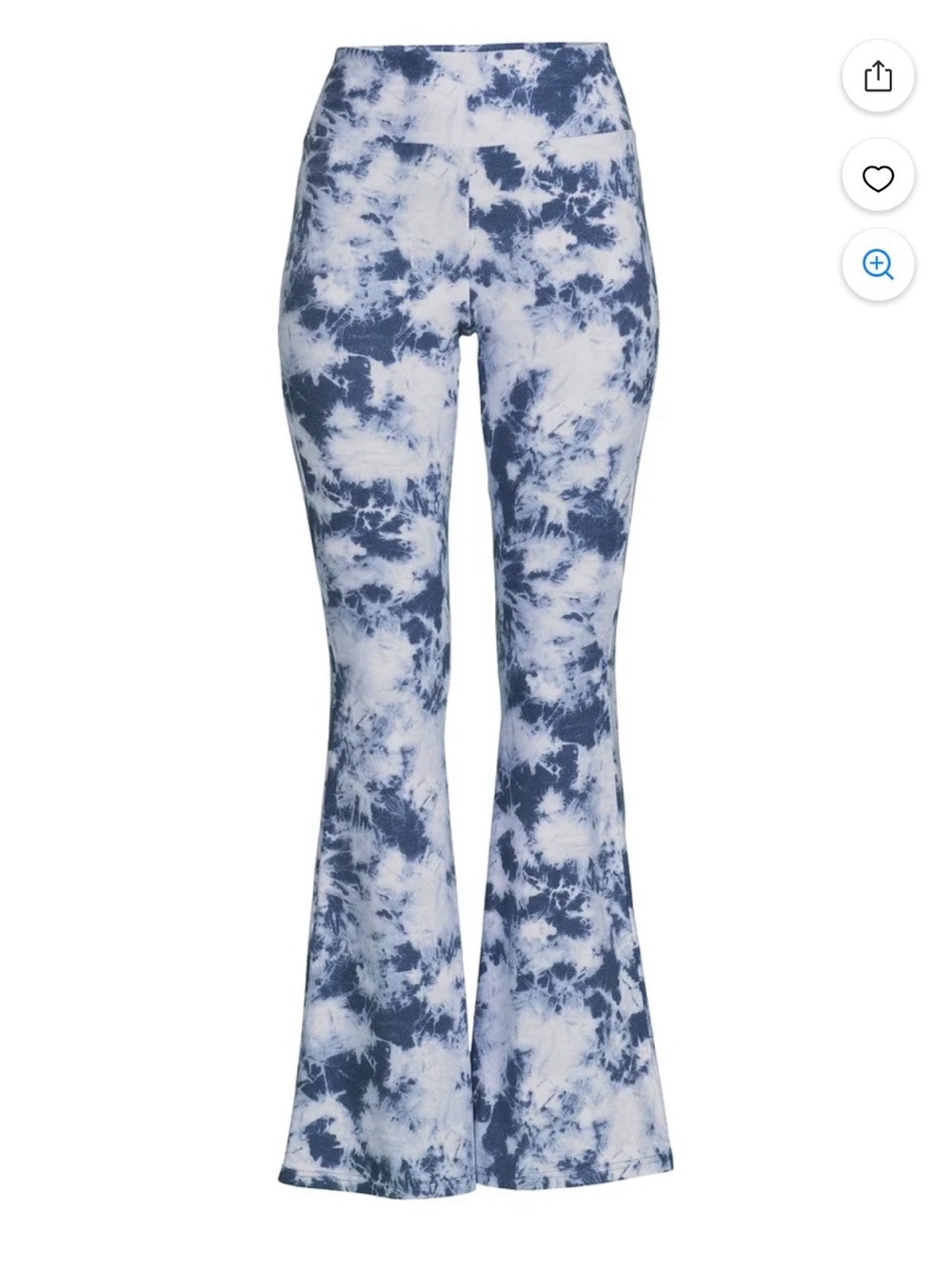 No Boundaries Juniors' Knit Tie-Dye Flared Leg pants - Blue & White